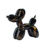 Escultura Decorativa Cachorro Balão Preto Ouro