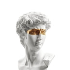 Estátua Decorativa David Branco Dourado - Utililar