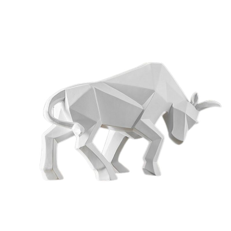 Estátua Decorativa Touro Branco - Utililar