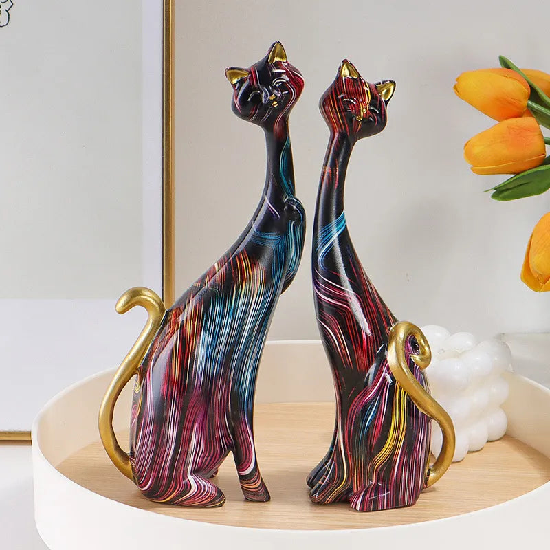 Escultura Decorativa Gato Nórdico Utililar
