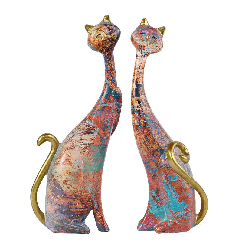 Escultura Decorativa Gato Nórdico Utililar