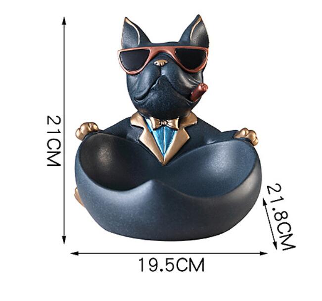 Estátua Bulldog Decorativo Armazenador - Utililar