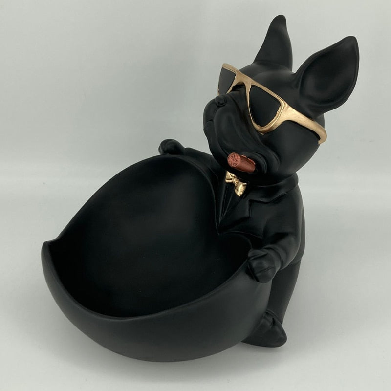 Estátua Bulldog Decorativo Armazenador - Utililar