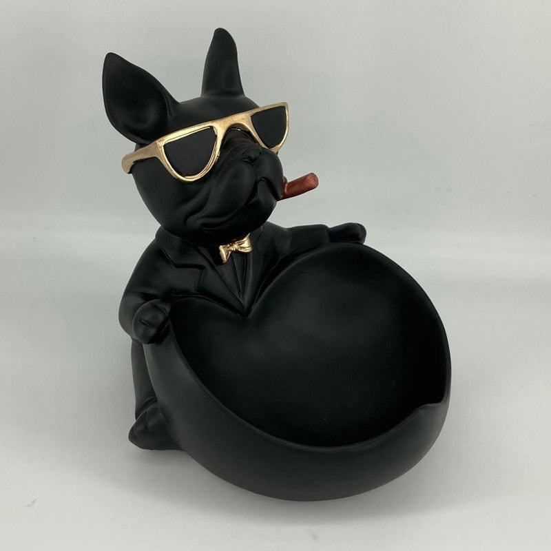 Estátua Bulldog Decorativo Armazenador - Utililar