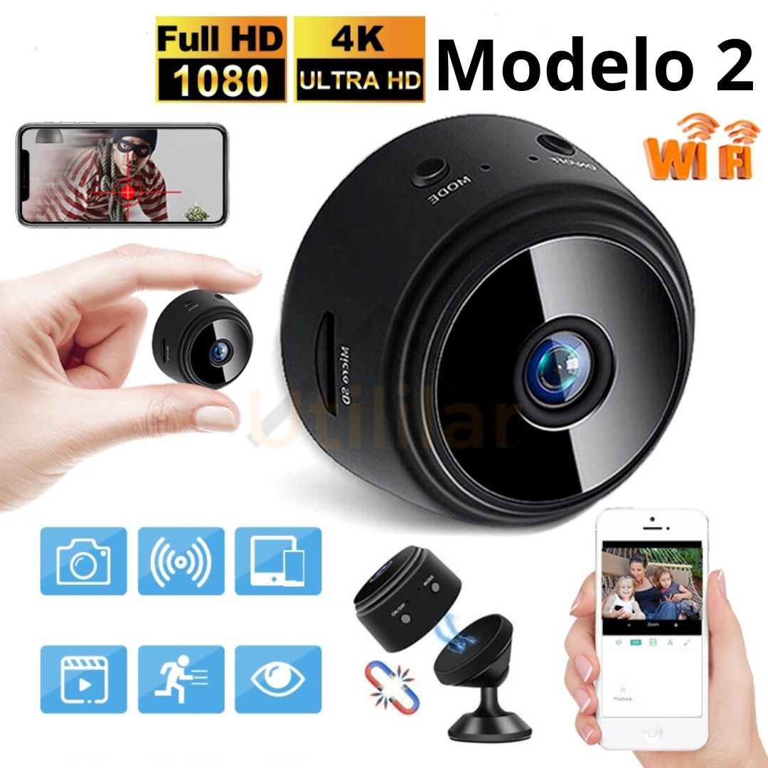 Mini Câmera Espiã Portátil - Imagem e Áudio - Versão HD 2025