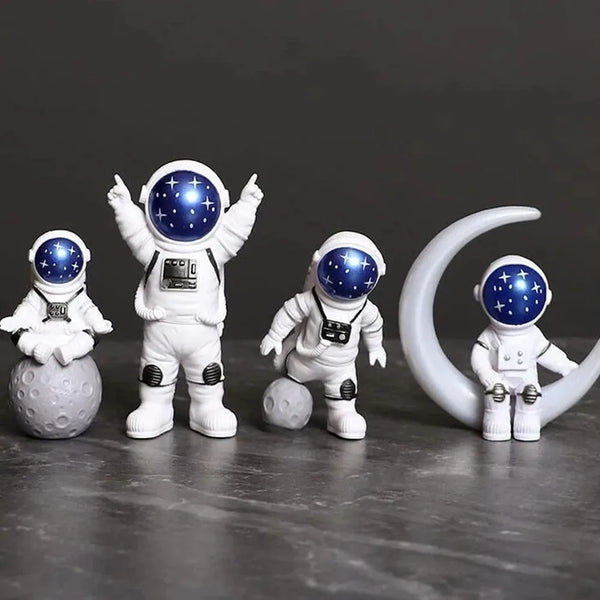 Escultura Decorativa Astronauta - 4 peças