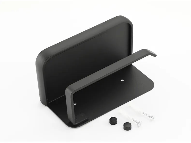 Suporte Moderno de Utensílios e Papel Higiênico - Preto