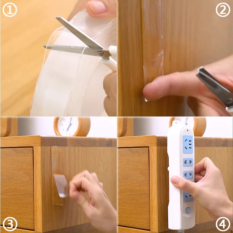 SuperFlex - Fita Adesiva Ultra Forte Dupla Face, à Prova d'Água e Transparente Utililar