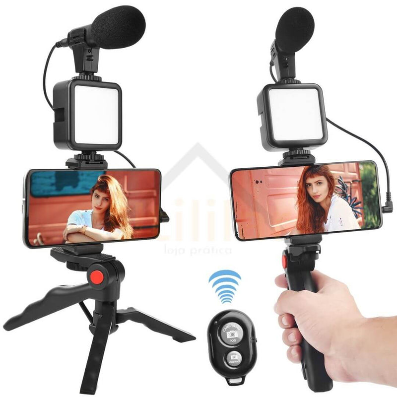 Vlogger® 4.0 - Kit de Gravação 4 EM 1 - Lançamento 2023