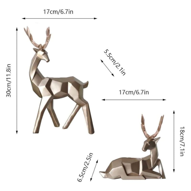 Decoracao de Mesa Estatua Cervo em Resina Utililar