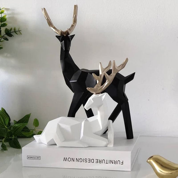 Decoracao de Mesa Estatua Cervo em Resina Utililar