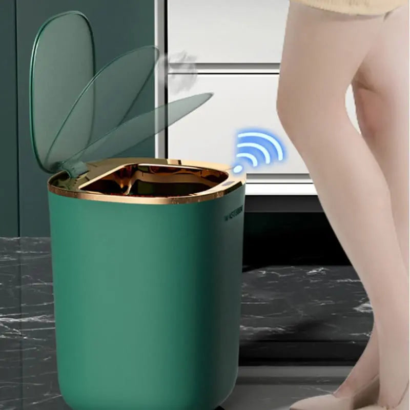 Lixeira para Banheiro e Cozinha Automática Colorida Utililar