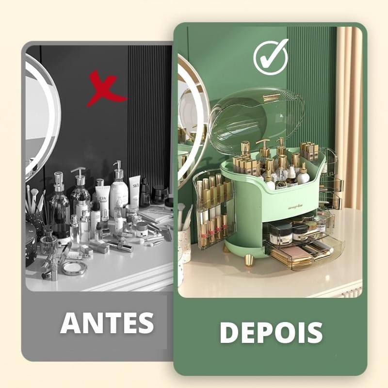 Organizador e Porta Maquiagem em Acrílico Utililar